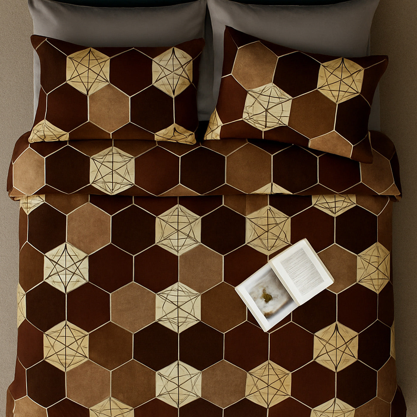 Emora Hexa Glaze Cotton Double Size Bedsheet – 108" x 108" (Inch)