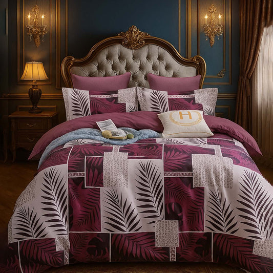 Emora Blush Glaze Cotton Double Size Bedsheet – 108" x 108" (Inch)
