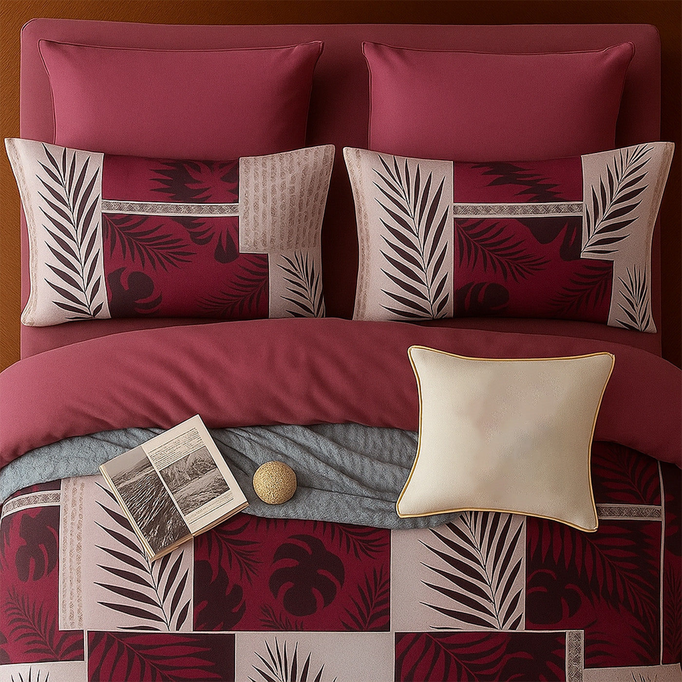 Emora Blush Glaze Cotton Double Size Bedsheet – 108" x 108" (Inch)